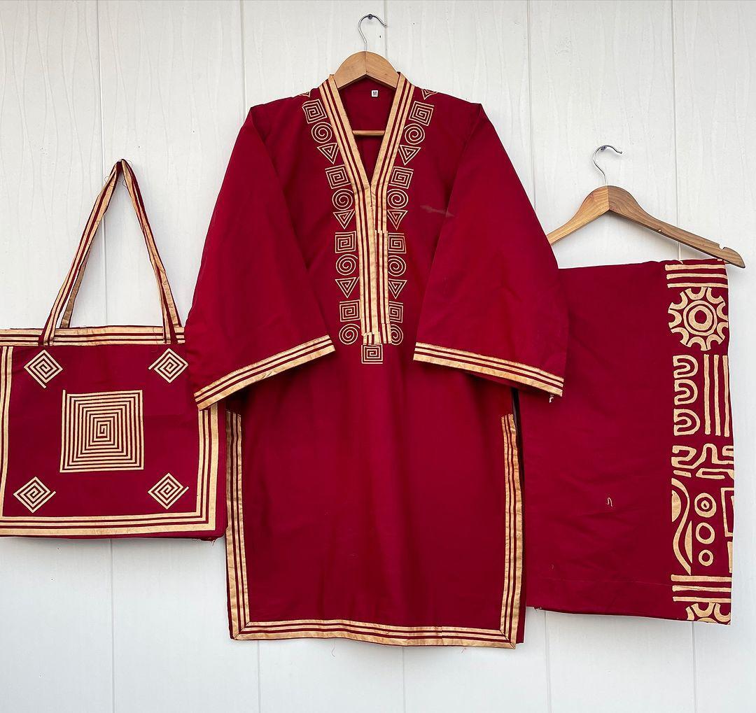 Elegant Women's Stitched Linen Shirt and Trouser Set with Sleeveless Blouse