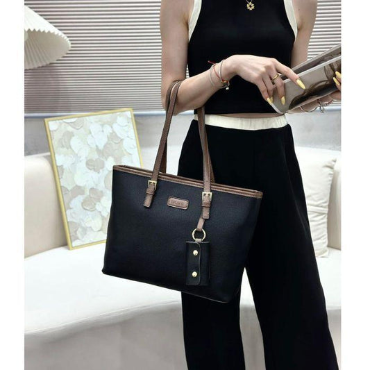 Stylish Women's Black Rexine Shoulder Bag