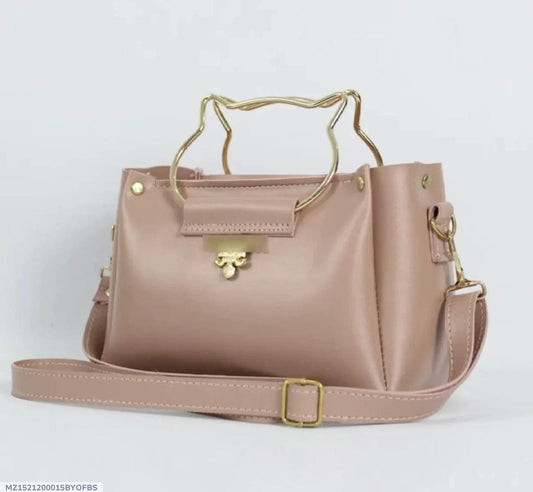 Girl's PU Leather Plain Purse