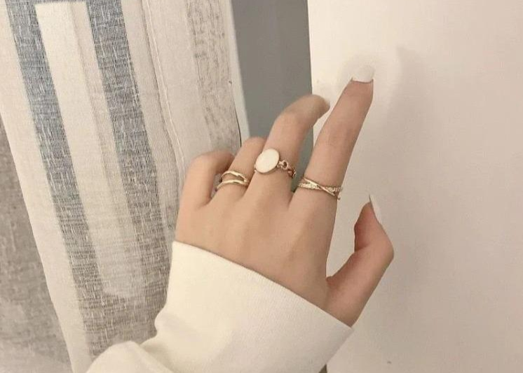 Beautful Plain Ring Set, Pack Of 3