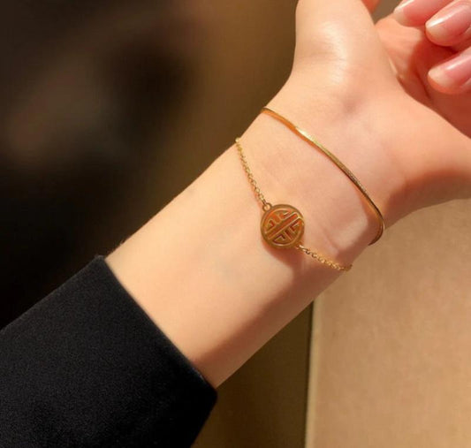 1 Pc Gold Plated Chain Bracelet