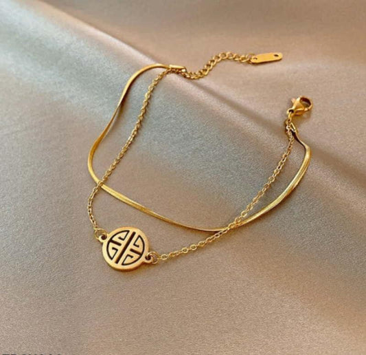 1 Pc Gold Plated Chain Bracelet